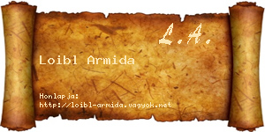 Loibl Armida névjegykártya